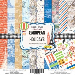 Набор бумаги 30х30 - European holidays - Фабрика Декору