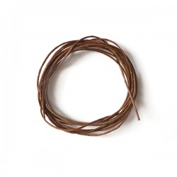 Вощеный шнур, 1 мм (коричневый) - 1 м