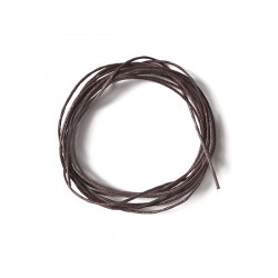 Вощеный шнур, 1 мм (тёмно-коричневый) - 1 м