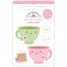 3D наклейка - Cream & Sugar Tea For Two - Doodlebug