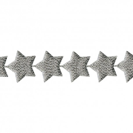 Лента (серебристые звёзды), 45 см - May Arts