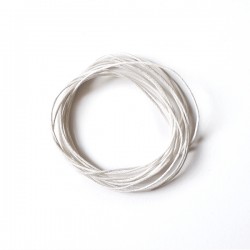 Вощеный шнур, 1 мм (белый) - 1 м