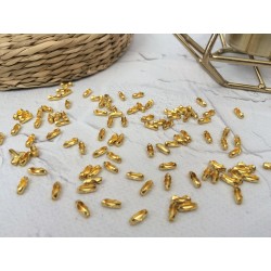 Соединительная застёжка для шариковой цепочки (золото) - 2 мм