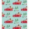 Бумага упаковочная 76х300 см - Santa Truck - American Crafts