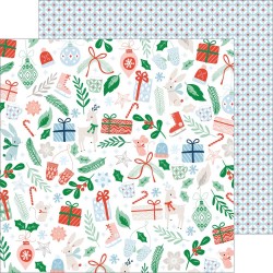 Лист бумаги Christmas Cheer - Holiday Vibes - Pinkfresh Studio