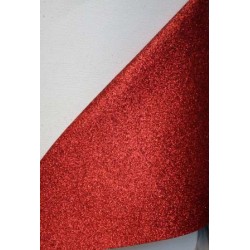 Ткань с мелким глиттером (красный), 25х34 см