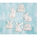Гипсовые украшения - кролики, 6 шт - Prima Marketing