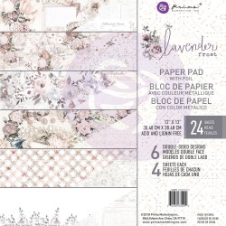 1/4 набора бумаги 30х30 (6 листов) - Lavender Frost - Prima Marketing