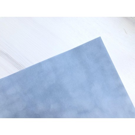 Бумага бархатная (150 г/м2) - серо-голубая, 25х23 см