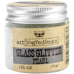 Глиттер 56 г - Sterling - Finnabair Art Ingredients Glass Glitter - Prima