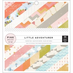 1/2 набора бумаги 15х15 (18 л) - Little Adventurer Girl -  Pink Paislee