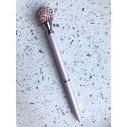 Ручка "шар со стразами" (нежно розовая)