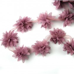 Шифоновые цветы 4см (1 шт.) - баклажан