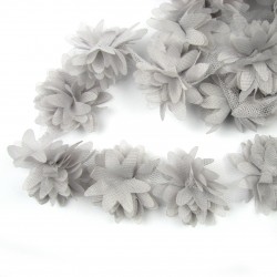 Шифоновые цветы 4см - баклажан