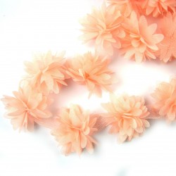Шифоновые цветы 4см - баклажан