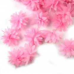 Шифоновые цветы 4см (1 шт.) - розовые