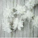 Шифоновые цветы 4см (1 шт.) - белые
