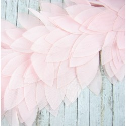 Шифоновые листья,10см - нежно-розовые