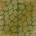 Лист односторонней бумаги с фольгированием "GOLDEN DELICATE LEAVES BOTANY SUMMER 1"