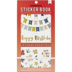 Sticker Book - Jen Hadfield W/Gold Foil -  American Crafts