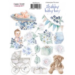 Набор наклеек №072 - "Shabby baby boy redesign" - Фабрика Декору