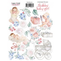 Набор наклеек №075 - "Shabby baby girl redesign 1" - Фабрика Декору