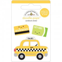 3D наклейка Doodle-Pops - Taxi - Doodlebug