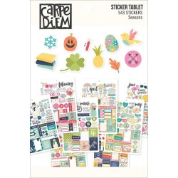 Стикербук "Seasons", 543 шт - Planner Essentials A5 Stickers - Carpe Diem