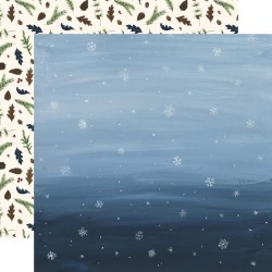 Лист бумаги Snowy Sky - Warm & Cozy - Carta Bella