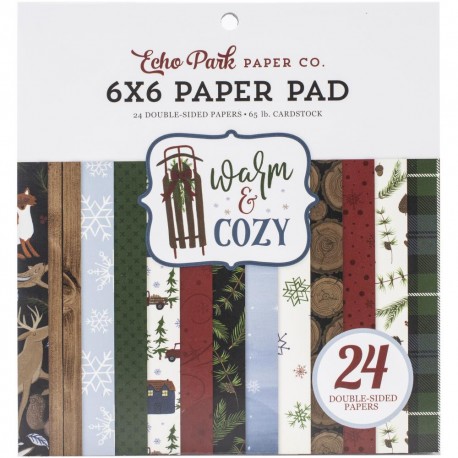 1/2 набора бумаги 15х15 см (12 л) - Warm & Cozy - Echo Park