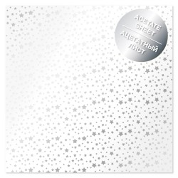 Ацетатный лист - Silver stars - Фабрика Декору