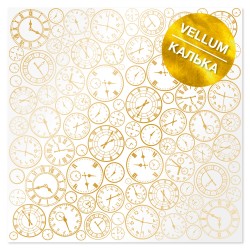 Калька (веллум) 30х30 см - Golden Clocks - Фабрика Декору