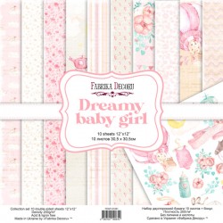 Набор бумаги 30x30 см - Dreamy Baby Girl - Фабрика Декору