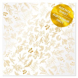 Аацетатный лист - Golden branches - Фабрика Декору