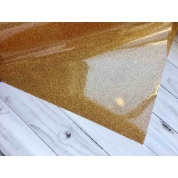 Термотрансферная плёнка Glitter (10х25 см) - Old Gold