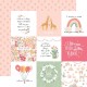 Лист бумаги 4"X4" Journaling Cards - Welcome Baby Girl - Echo Park
