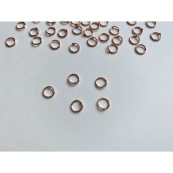 Соединительное кольцо, 6 мм - Розовое золото (5 шт)