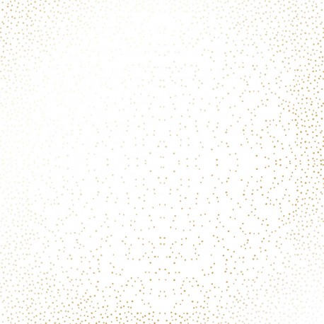Лист бумаги с фольгированием - Golden mini drops white - Фабрика Декору