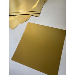 Дизайнерский картон (250 г), 21х21 см - Золотой, матовый