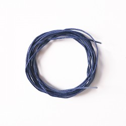 Шнур вощёный (2 мм) - Синий, 1 метр