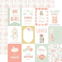 Лист бумаги 3"X4" Journaling Cards - It's A Girl  - Echo Park Paper  -