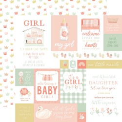 Лист бумаги Multi Journaling Cards - It's A Girl  - Echo Park Paper  -