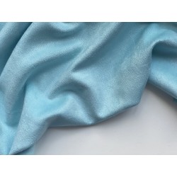 Замша иск. (двухсторонняя) №367 - Лазурный голубой, 25х50 см