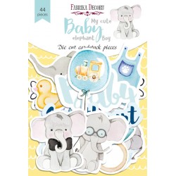 Высечки, 44 шт - My cute Baby elephant boy - Фабрика Декору