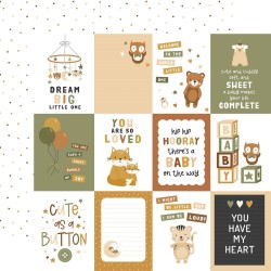 Аркуш скрап паперу 3Х4 Journaling Cards - Special Delivery Baby - Echo Park Paper