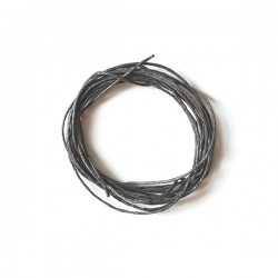 Вощеный шнур, 1 мм (серый) - 1 м
