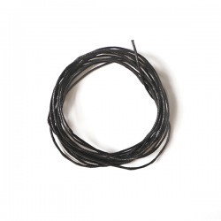 Вощеный шнур, 1 мм (черный) - 1 м