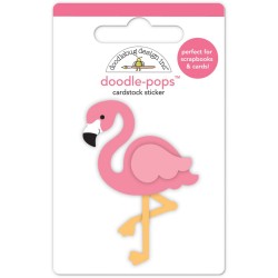 3D наклейка (Pink Flamingo) - Doodlebug