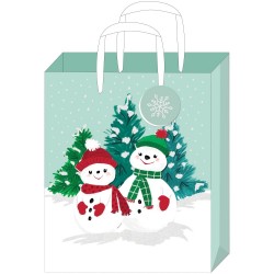 Пакет подарочный 8.25"х10.5"х5" - Snowman - American Crafts