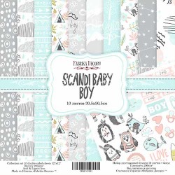 Набор бумаги "Scandi Baby Boy", 30,5x30,5см - Фабрика Декору